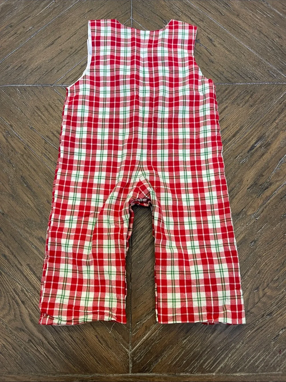 Sew Magnolia Smocks Red Plaid Romper 6 Month